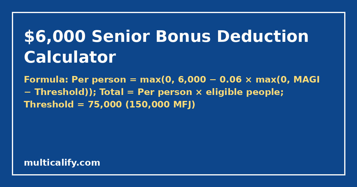 senior deduction calculator